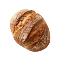 Freshly baked bread loaf on png background