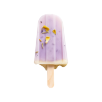 Tasty lavender popsicle isolated on transparent background png