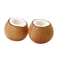broken coconuts on a transparent background png