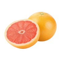 Fresh grapefruit with slice isolated on transparent background png