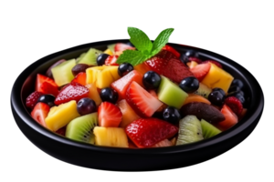 fresco gustoso mescolare frutta insalata isolato su trasparente sfondo png