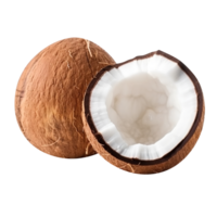 broken coconuts on a transparent background png