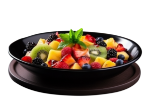Frais savoureux mélanger fruit salade isolé sur transparent Contexte png