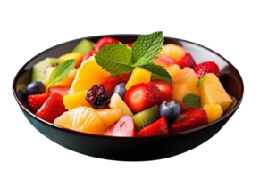 fresco gustoso mescolare frutta insalata isolato su trasparente sfondo png