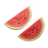 in Scheiben geschnittene Wassermelone isoliert auf transparentem Hintergrund. png