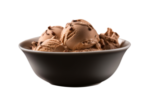 Yummy mocha ice cream isolated on transparent background png