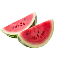 in Scheiben geschnittene Wassermelone isoliert auf transparentem Hintergrund. png