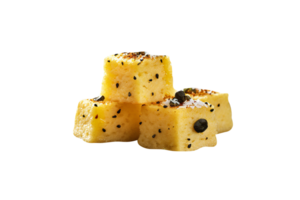 Gujarati Khaman Dhokla isolated on transparent background png