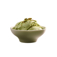 Tasty pistachio ice cream isolated on transparent background png