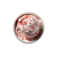 délicieux rouge menthe poivrée la glace crème isolé sur transparent Contexte png