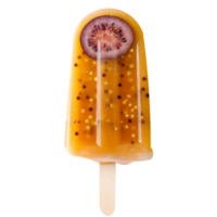 savoureux passion fruit popsicle isolé sur transparent Contexte png