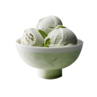 délicieux menthe poivrée la glace crème isolé sur transparent Contexte png