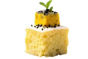 Gujarati Khaman Dhokla isolated on transparent background png