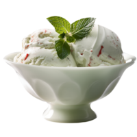 delizioso menta piperita ghiaccio crema isolato su trasparente sfondo png