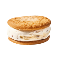 lecker Vanille Eis Sahne Sandwich auf transparent Hintergrund png