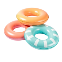 Multi color inflatable floats isolated on transparent background png