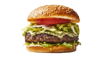 delicioso hamburguer isolado em transparente fundo png