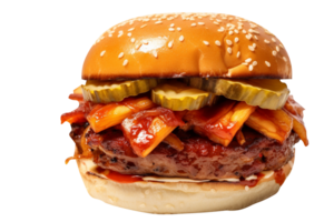 köstlich hawaiisch Grill Burger isoliert auf transparent Hintergrund png