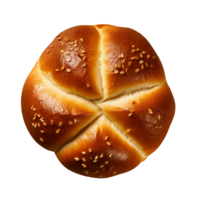 Freshly baked stylish burger bun isolated on transparent background png