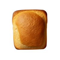 Freshly baked milky bread loaf isolated on transparent background png