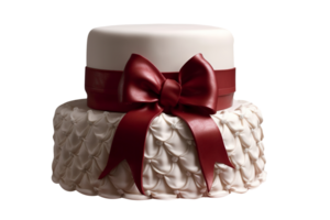 Decorated fondant cake isolated on transparent background png