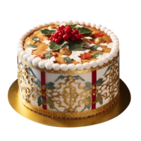 decorado Natal fundente bolo isolado em transparente fundo png