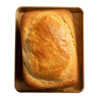 Freshly baked bread loaf isolated on transparent background png