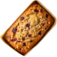 Freshly baked bread loaf isolated on transparent background png