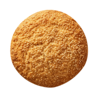 Freshly baked round bread loaf isolated on transparent background png