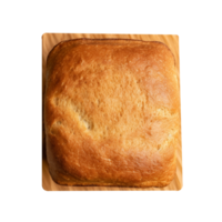 Freshly baked bread loaf isolated on transparent background png