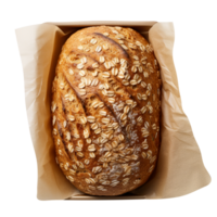 frisch gebacken Hafer Mahlzeit Brot Laib isoliert auf transparent Hintergrund png