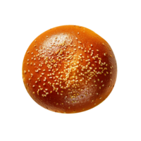 recién horneado hamburguesa bollo aislado en transparente antecedentes png