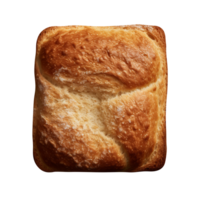 Freshly baked bread loaf isolated on transparent background png