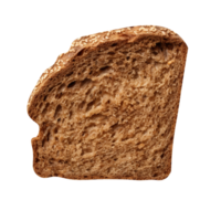 Freshly baked bread loaf slice isolated on transparent background png