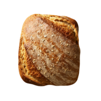 Freshly baked bread loaf isolated on transparent background png