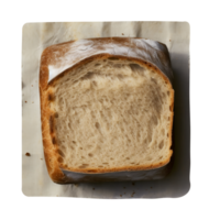 Freshly baked bread loaf isolated on transparent background png