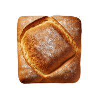 Freshly baked bread loaf isolated on transparent background png