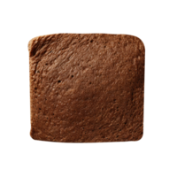 Freshly baked dark brown bread loaf isolated on transparent background png