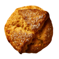 Freshly baked ugly bread loaf isolated on transparent background png