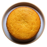 Delicious vanilla sponge cake isolated on transparent background png