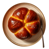 elegant gebakken bun geïsoleerd Aan transparant achtergrond png