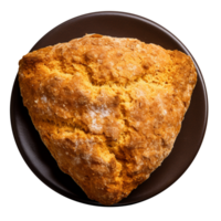 Freshly baked ugly bread loaf isolated on transparent background png