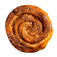 Freshly baked cinnamon bread loaf isolated on transparent background png