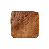 Freshly baked dark brown bread loaf isolated on transparent background png