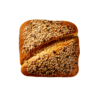 Freshly baked bread loaf isolated on transparent background png