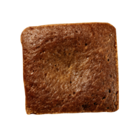 Freshly baked dark brown bread loaf isolated on transparent background png