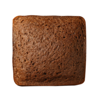 Freshly baked dark brown bread loaf isolated on transparent background png