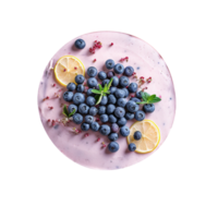 Delicious lemon blueberry cake isolated on transparent background png