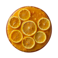 Lemon cake isolated on transparent background png