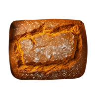 Freshly baked bread loaf isolated on transparent background png